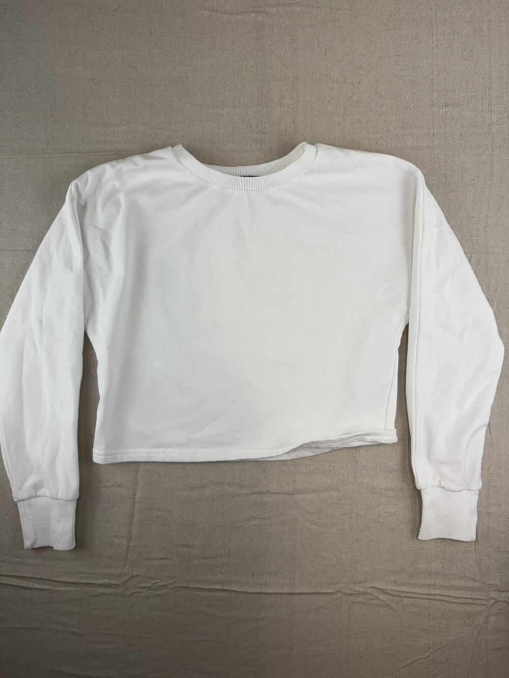 Zesica Sweatshirt Womens White Small Crewneck